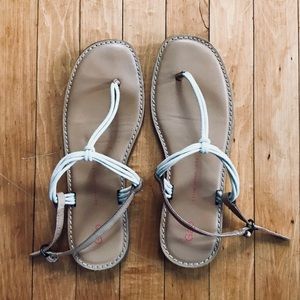 GAP Tan/White Rope Thong Sandal Flip Flop Size 9